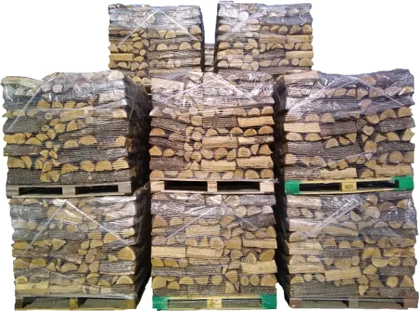 Brandhout 33 cm gestapeld op pallet - 1,75 m³ (2,5 stères)