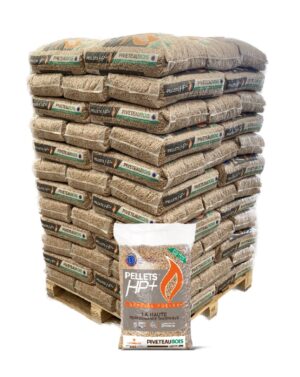 HP+ Houtpellets – Piveteau | 15Kgx72 zakken | Premium Naaldhout Pellets