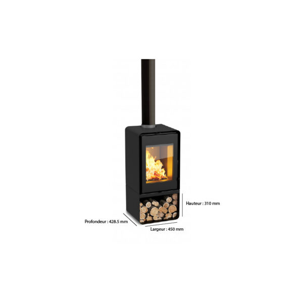 Houtkachel Domino met Houtopslag 7,5 kW