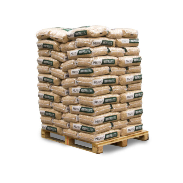 Pelfin Witte Houtpellets – 84 zakken à 12,5 kg – 1050 kg