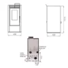 Pack Pelletkachel MARINA 14KW Luchtdicht + Ventilatiekit - Wit