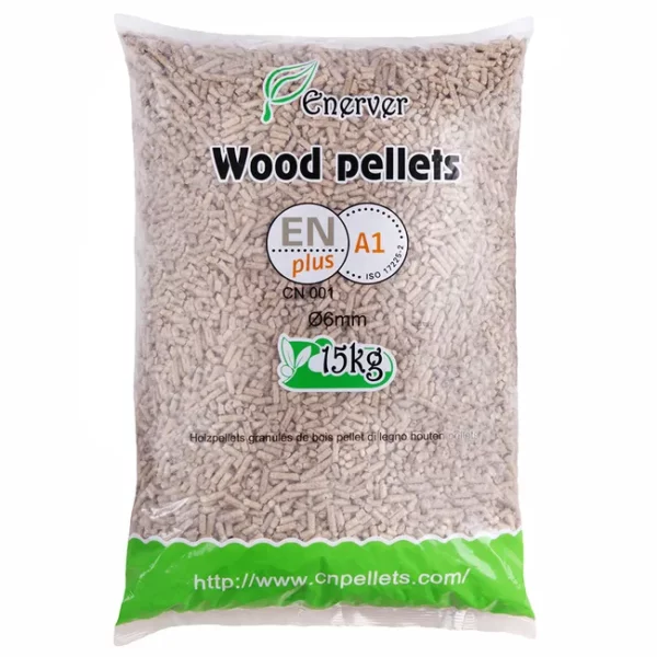 WOOD PELLETS - Houtpellets zak 15 KG - X80 zakken - 1200KG - ENERVER