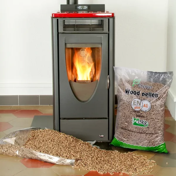 WOOD PELLETS - Houtpellets zak 15 KG - X80 zakken - 1200KG - ENERVER