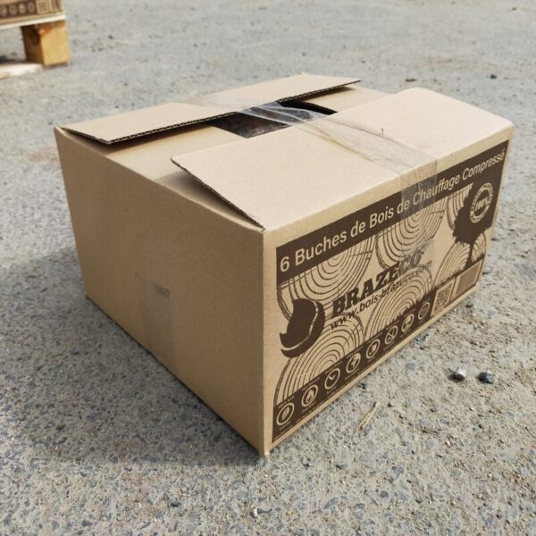 Premium geperste daghoutblokken Brazeco – Pallet van 80 dozen met 6 blokken