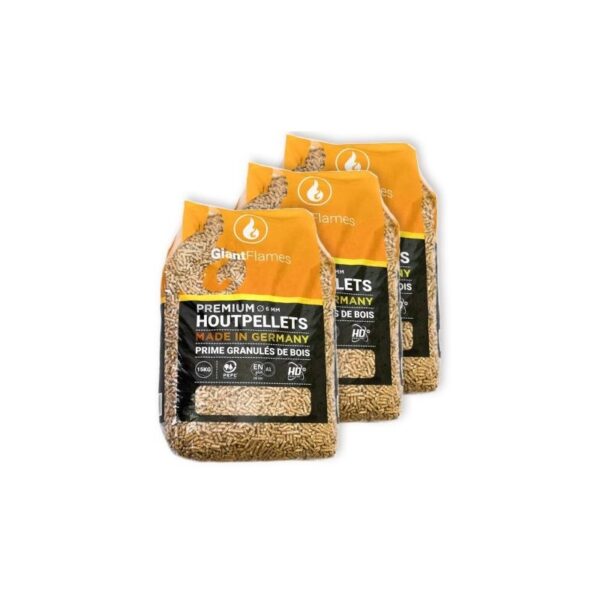 Giant Flames Houtpellets – 65 zakken à 15 kg