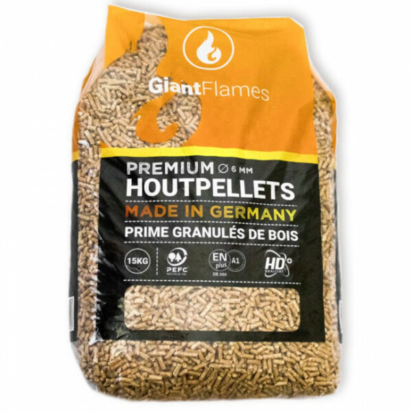 Giant Flames Houtpellets – 65 zakken à 15 kg