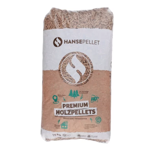 Hansepellet Witte Houtpellets – 66 zakken à 15 kg – 990 kg