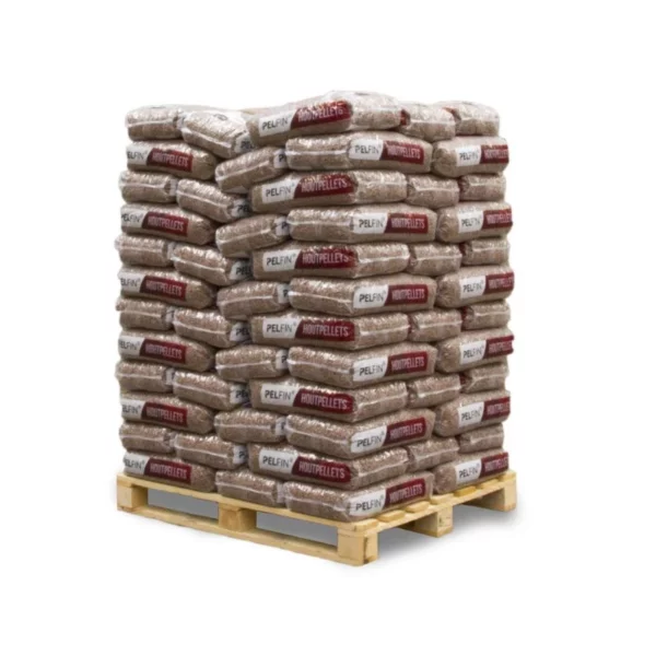 Pelfin Bruine Houtpellets DINplus – 84 zakken à 12,5 kg – 1050 kg
